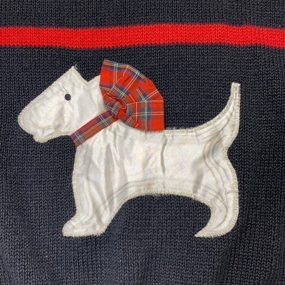 Vintage Spice of Life Scotty Dog Short Sleeve Sweater Size Large - Picture 3 of 6